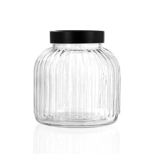 Black Glass Jar - 3L