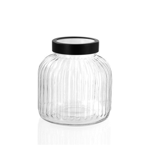 Black Glass Jar - 3L