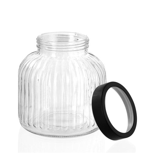 Black Glass Jar - 3L