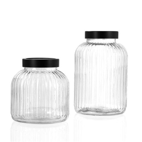 Black Glass Jar - 3L