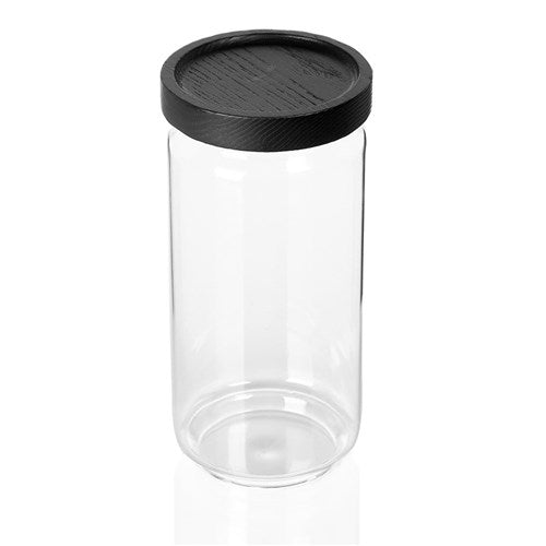 Black Glass Jar - 1L